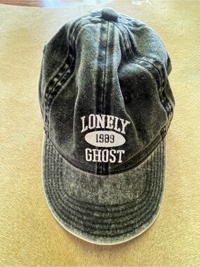 Lonely Ghost 1989 Embroidered Washed Black Baseball Cap